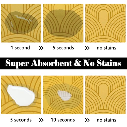 Dog Food Mats for Floors Absorbent (S(12"×20") / 01-Yellow)