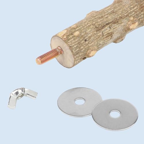 Natural Prickly Ash Wood Perch Bird Paw Grinding Stand (11.79 inch)