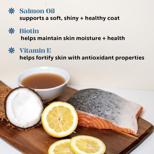 Dog Skin and Coat Supplement with Salmon Oil for Dogs