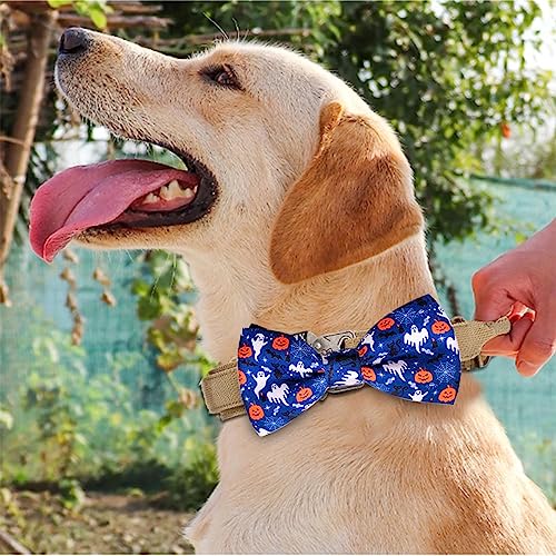 10 Pack Dog Bowties Halloween for Large Dogs Sliding Collar (M/L)