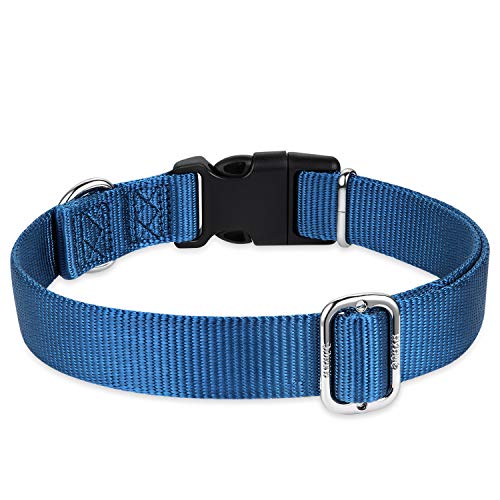 Blue Dog Collar for Large Dogs (Large / Classic Blue)