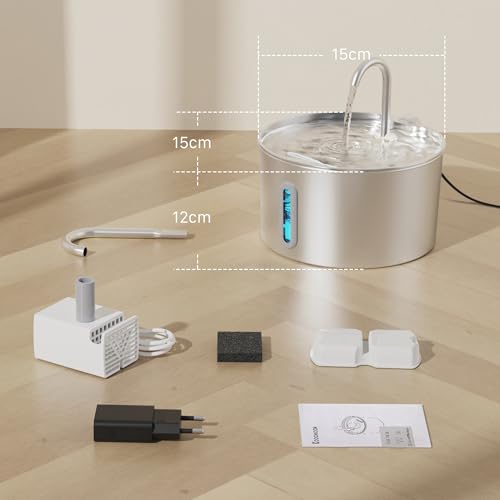 74oz Cat Water Fountain Stainless Steel for Drinking