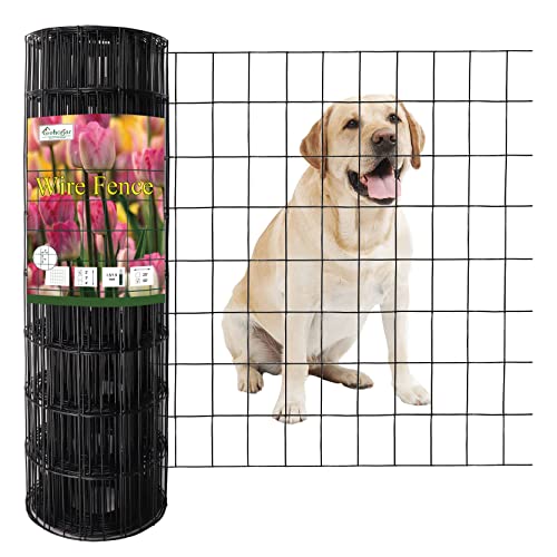 Black PVC Coated Welded Wire Fence 24" x 50' Roll (Black / 2''x3'' 16GA 24''x50')