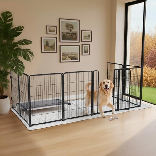 Homeplus Indoor Dog Playpen with Fence (Black / 40"H)