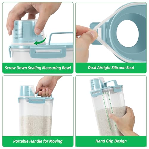 Rice Storage Container 3 (3Qt-Blue)