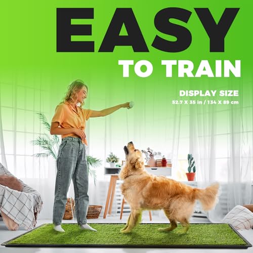Dog Grass Pad with Tray Large (Black / 52.7 x 35")