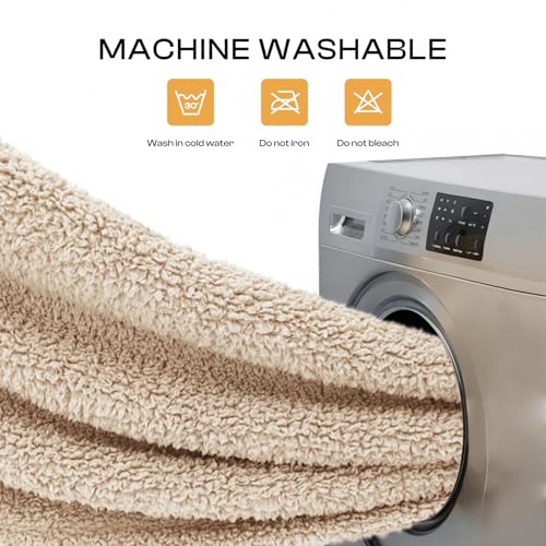 1 Pack 3 Calming Dog Blanket Fluffy Premium Fleece Pet Blankets Soft Sherpa Throw for Dogs Puppy Cat Beige (Medium (Pack of 3) / Beige/Pink/Hazeblue)