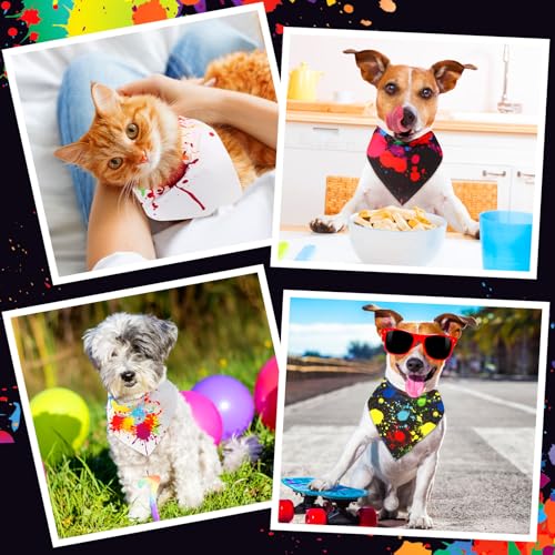 72 Packs 4th of July Dog Bandanas Bulk America Flag Patriotic Pet Bandanas Triangle Scarf Bibs Adjustable Dogs Bandana for Pet Independence Day
