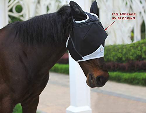 Fine Mesh Horse Fly Mask w (Cob / Blue)