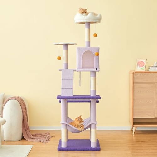 Flower Large Cat Tree (70.1 in / Purple)