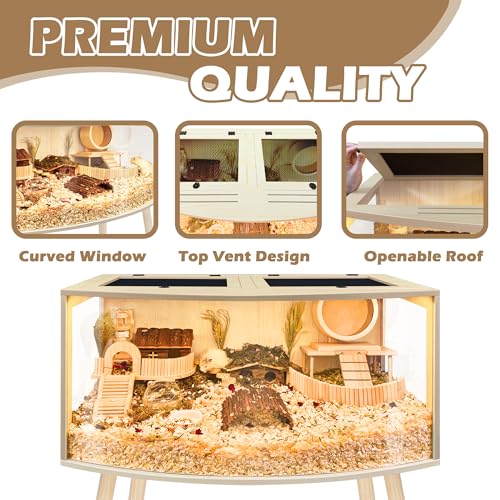 Hamster Cage with Curved Design (40.0"L x 20.0"W x 20.0"H)