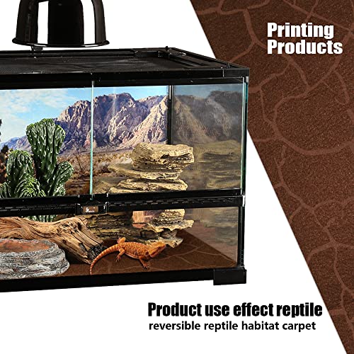 2 Pack Reptile Carpet Desert Reptile Mat & Reversible Substrate (20 Gallon)