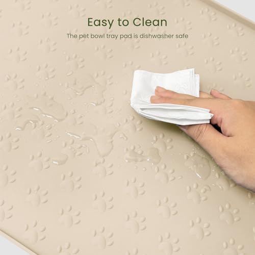 Dog Food Mat Anti (19.4" x 9.8" / Beige)