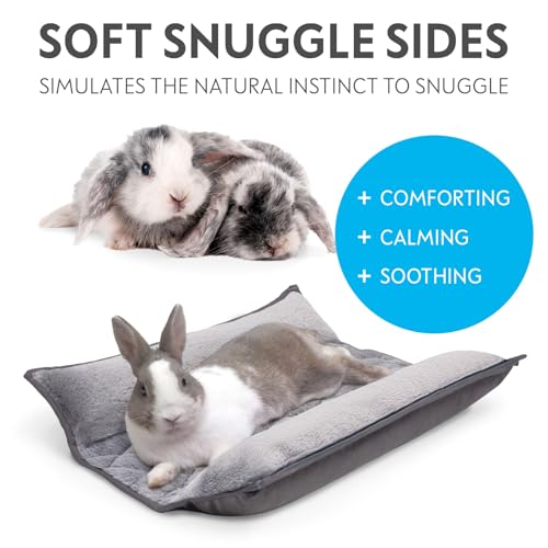 Snuggle Bunny Bolster Bed (Gray/Faux Fur)