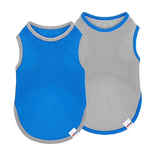 2 Pack Cooling Shirts for Dogs (XL(chest:15.5-18.5") / Blue&Grey)