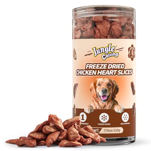 Freeze Dried Chicken Hearts for Dogs & Cats (7.76 Ounce (Pack of 1))