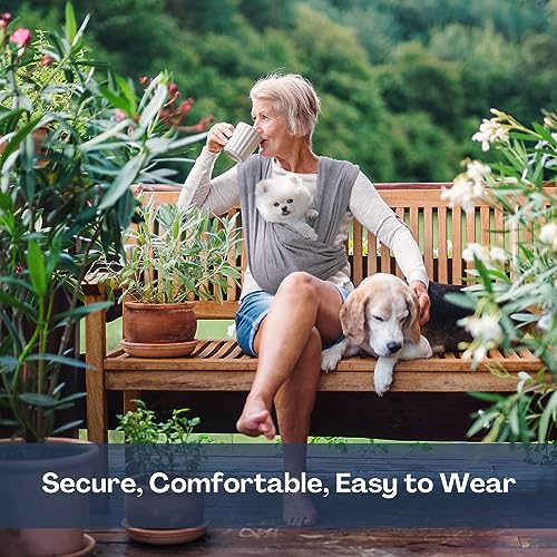 Small Dog Sling Carrier (Light Heather Gray / Plus)
