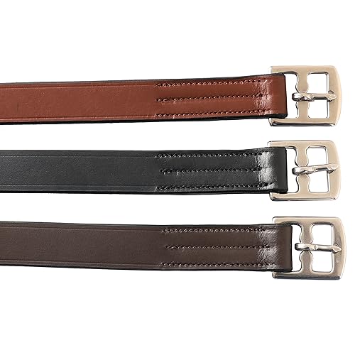 Exion Stirrup Leathers for English Saddles (Oak Brown / 155 cm / 62")