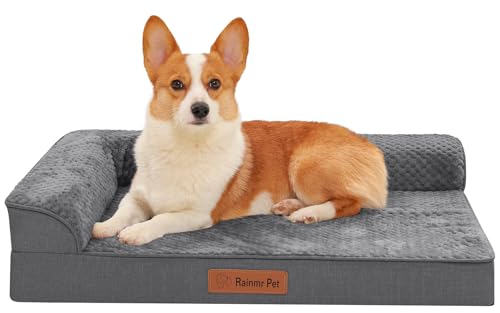 Dog Beds for Small Dogs (Fluffy Style-Dark Grey / M(35"x23"x3"))