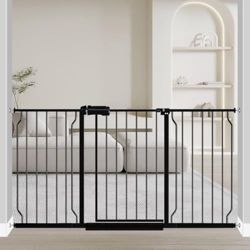 57.5 62 Inch Extra Wide Baby Gate Indoor for Stairs & Doorways (Gate: 57.5-62 Inch)