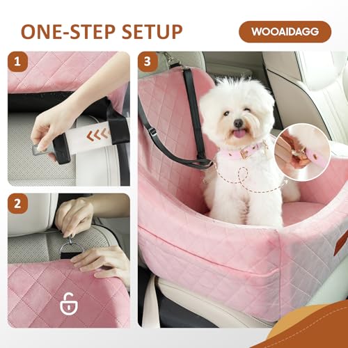 Dog Car Seat for Medium Dogs (Pink)