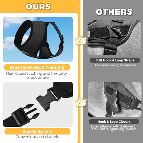 Small Dog Harness (XL (NECK: 20.5", CHEST: 20.5"-27") / Black)