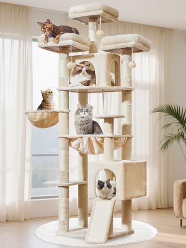 Tall Cat Tree (Beige / 76 Inches)