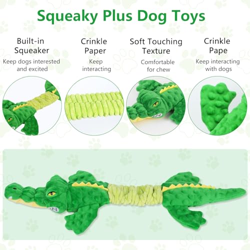 Large Squeaky Alligator Dog Toys (Alligator)