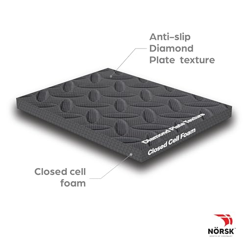 Diamond Plate EVA Foam Gym Floor Tiles (Grey / 42 Tiles - 168 Sq. Ft.)