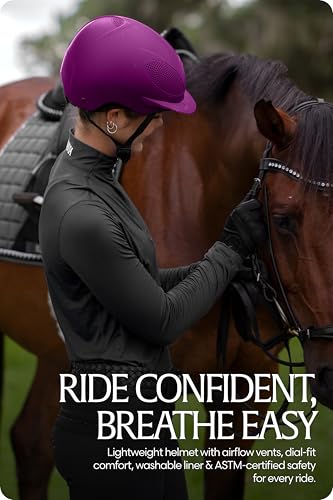 Skylar Horse Riding Helmet Equestrian Women (Purple / X-Small-Small)