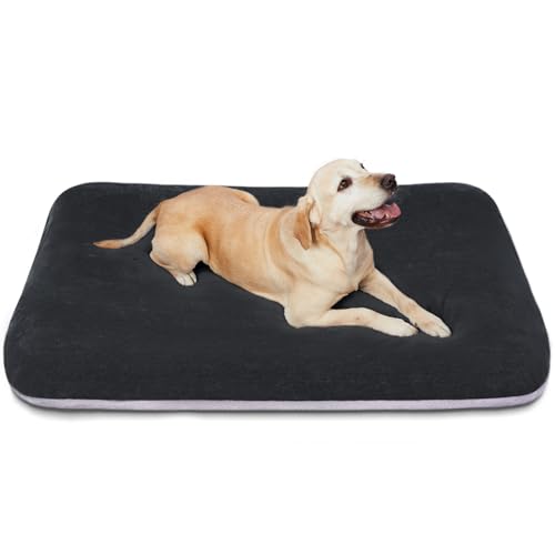 Super Soft Large Dog Bed (39.0"L x 33.5"W x 4.0"Th / Dark Grey)