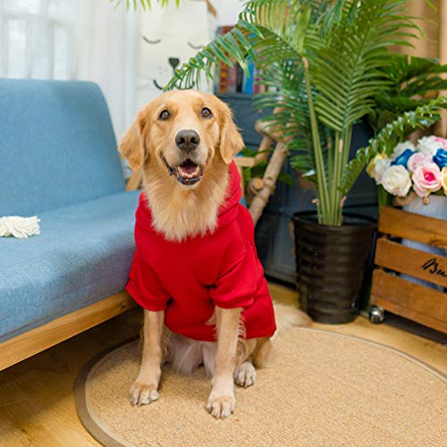 Dog Hoodie for Large Medium Small Dogs (Red / X-Large)