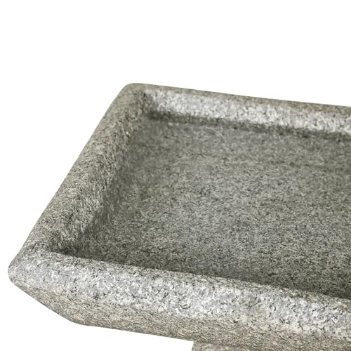 Freestanding Birdbaths Outdoor (22.8inch / Gray)