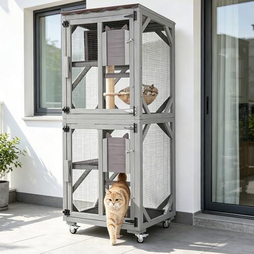 Catio Outdoor Cat Enclosure with Wheels