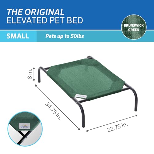 The Original Cooling Elevated Pet Bed (Small Dog Bed / Brunswick Green (Pack of 1))