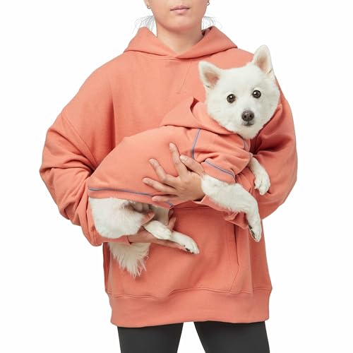 Essentials Dog Hoodie (22 inch (Pack of 1) / Dog Hoodie - Coral)