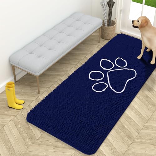 Dog Door Mat for Muddy Paws 59x24 (Navy Blue / 59" X 24")