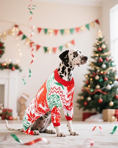 4 Pack Christmas Fleece Dog Pajamas Warm for Extra Large Dogs (XX-Large)