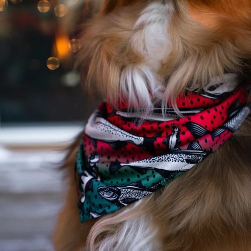 Dog Bandana with Lightweight Quick Drying Poly (Gone Fishing)