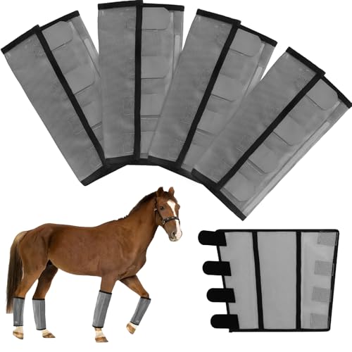 Mesh Horse Fly Boots Set of 4 (Grey)