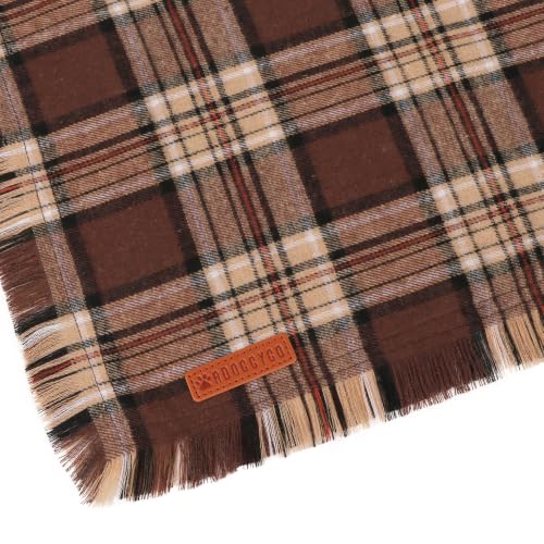 Fall Dog Bandanas with Fringe (Small / Rust Brown)