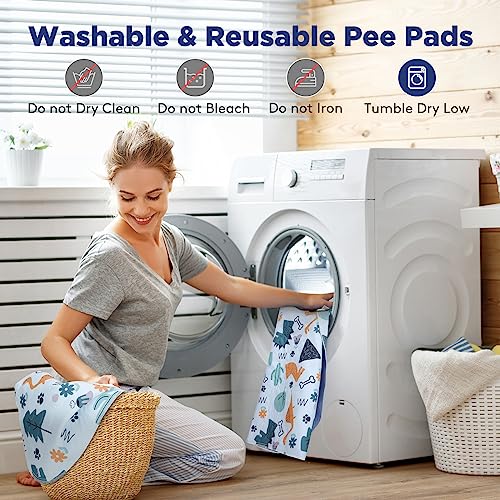 Washable Pee Pads for Dogs (Dark Blue / 36X41 (2 Packs))