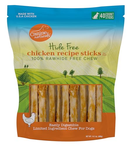 Rawhide Free Chicken Recipe Dog Chews (1 Count (Pack of 40))