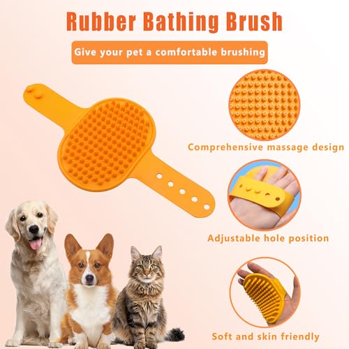 Cat Grooming Brush Kit 6 Tools (Orange)