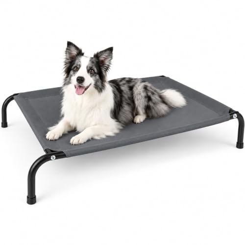 50" Lx32 Wx8 H Cooling Elevated Dog Bed for Large Dogs with Non (50.0"L x 32"W x 8.0"Th / Grey)