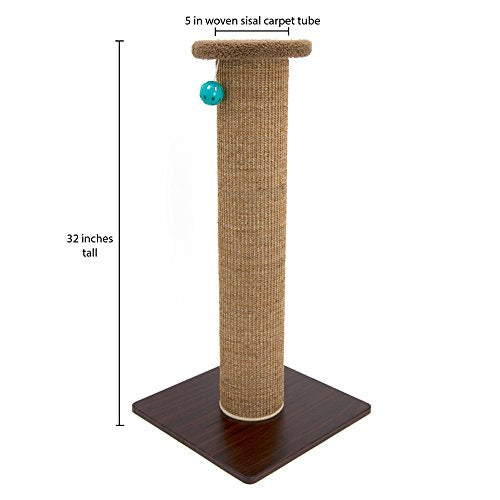 Tall Sisal Cat Scratching Post (B) Scratching Post (Tan))