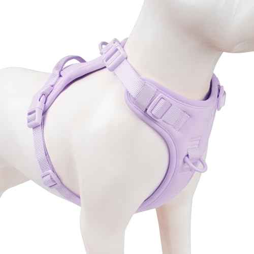 No Pull Dog Harness for Small Sized Dogs (Light Purple / XS(Neck:11.8-16.5", Chest:14.2-19.7"))