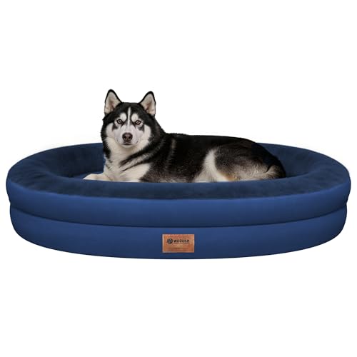 Waterproof Orthopedic Dog Bed for Extra Large Dogs (Navy / 48"L x 35"W x 7.5"Th)