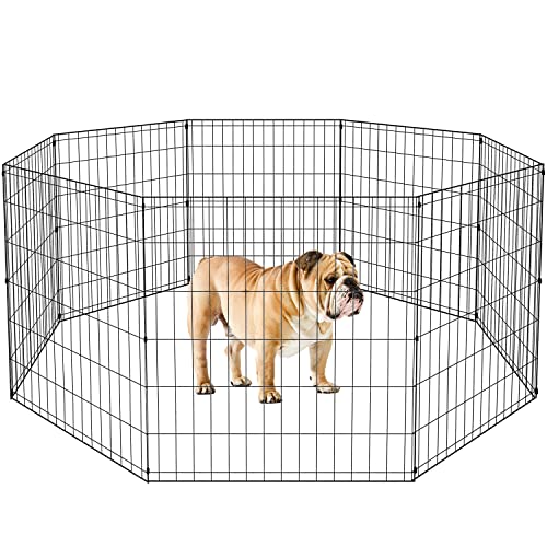 Foldable Dog Playpen (Black)
