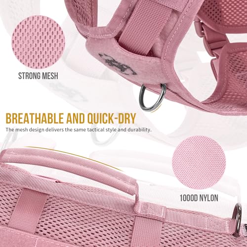 Tactical Dog Harness for Small Dog (Pink / M)